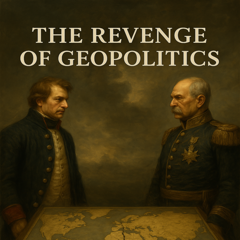 The Revenge of Geopolitics A reflective globe with the title "The Revenge of Geopolitics" above it.