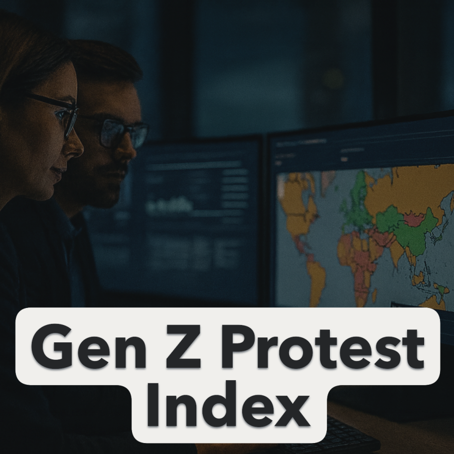 The importance of geopolitics for corporations Map with digital connections overlay and text: "The Importance of Geopolitics for Corporations."